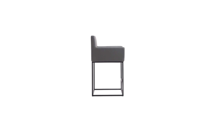 Manhattan Comfort Ambassador Metal Upholstered Counter Stool-Jennifer Furniture