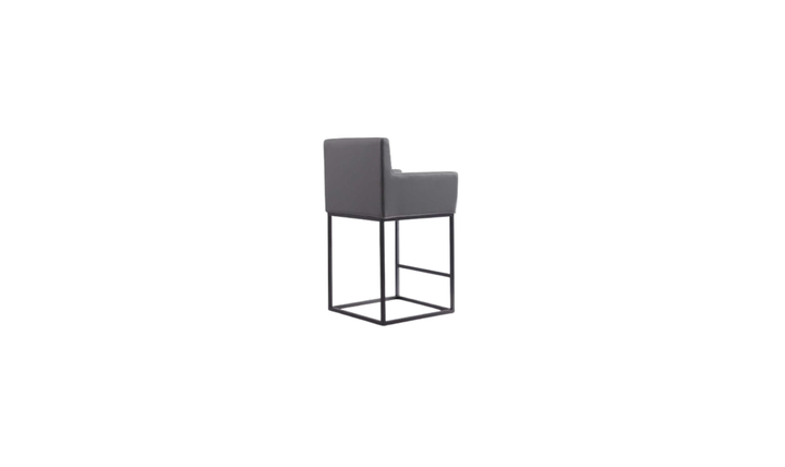 Manhattan Comfort Ambassador Metal Upholstered Counter Stool-Jennifer Furniture