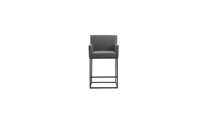 Manhattan Comfort Ambassador Metal Upholstered Counter Stool-Jennifer Furniture