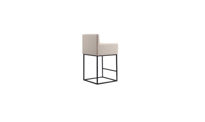 Manhattan Comfort Ambassador Metal Upholstered Counter Stool-Jennifer Furniture