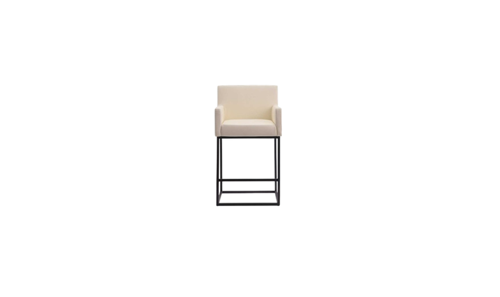 Manhattan Comfort Ambassador Metal Upholstered Counter Stool-Jennifer Furniture
