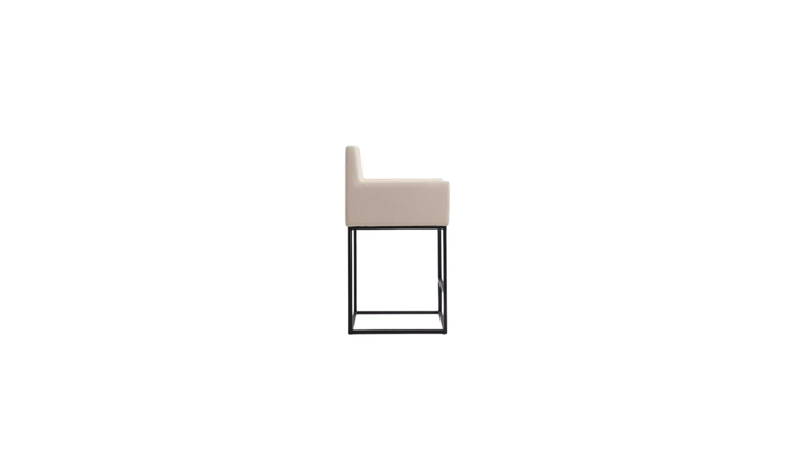 Manhattan Comfort Ambassador Metal Upholstered Counter Stool-Jennifer Furniture