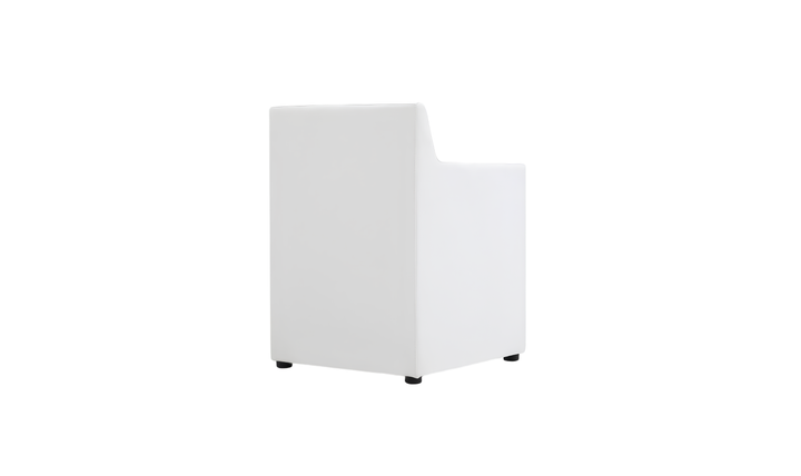 Manhattan Comfort Anna Square Vegan Leather Armchair-Jennifer Furniture