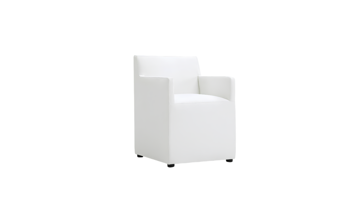 Manhattan Comfort Anna Square Vegan Leather Armchair-Jennifer Furniture