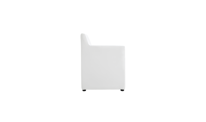 Manhattan Comfort Anna Square Vegan Leather Armchair-Jennifer Furniture