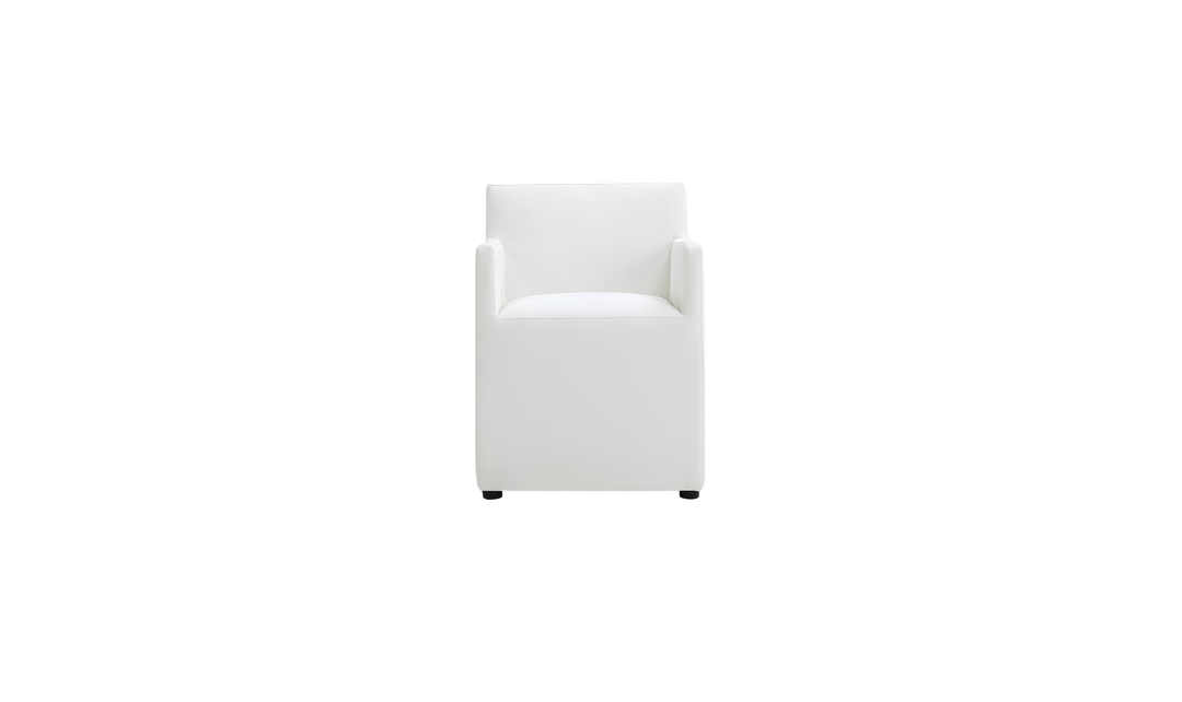 Manhattan Comfort Anna Square Vegan Leather Armchair-Jennifer Furniture
