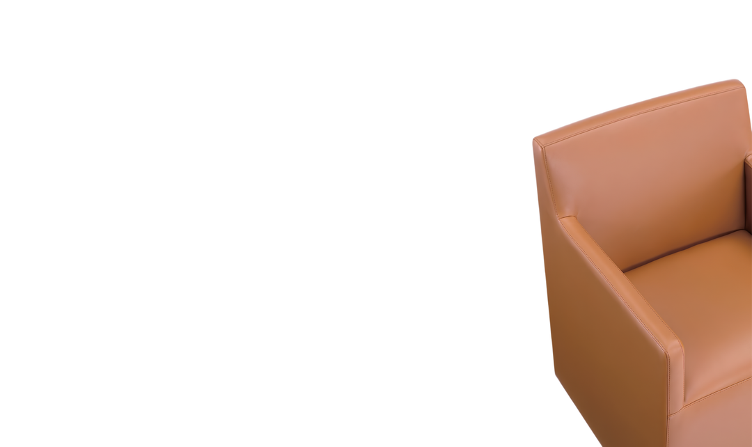 Manhattan Comfort Anna Square Vegan Leather Armchair-Jennifer Furniture