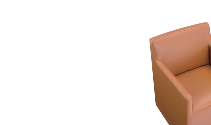 Manhattan Comfort Anna Square Vegan Leather Armchair-Jennifer Furniture