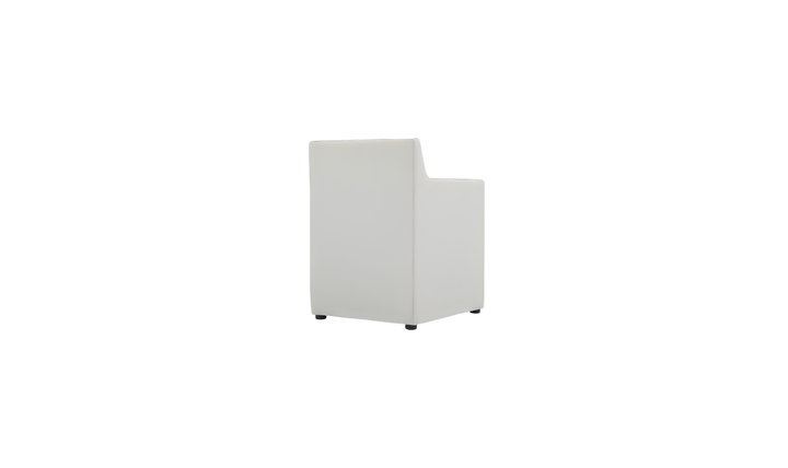 Manhattan Comfort Anna Square Vegan Leather Armchair-Jennifer Furniture