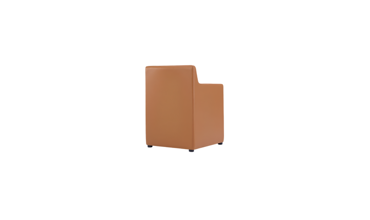 Manhattan Comfort Anna Square Vegan Leather Armchair-Jennifer Furniture
