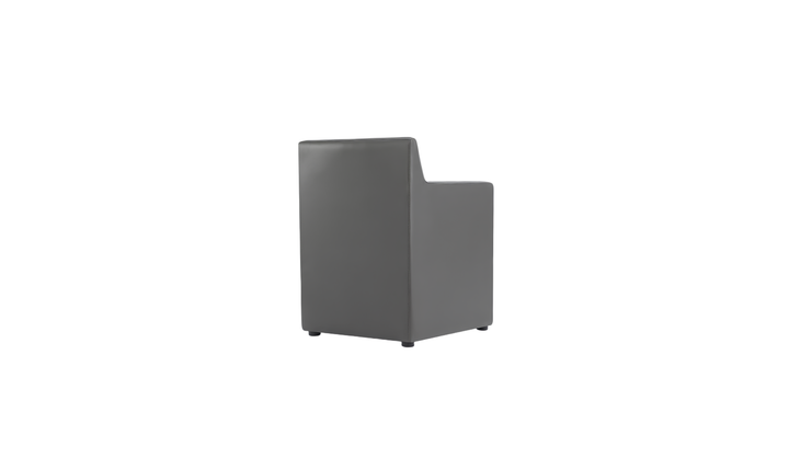 Manhattan Comfort Anna Square Vegan Leather Armchair-Jennifer Furniture