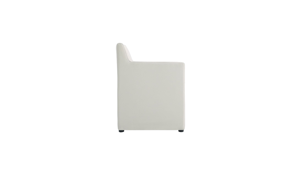 Manhattan Comfort Anna Square Vegan Leather Armchair-Jennifer Furniture