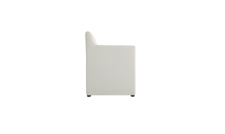 Manhattan Comfort Anna Square Vegan Leather Armchair-Jennifer Furniture