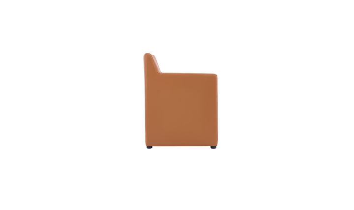 Manhattan Comfort Anna Square Vegan Leather Armchair-Jennifer Furniture