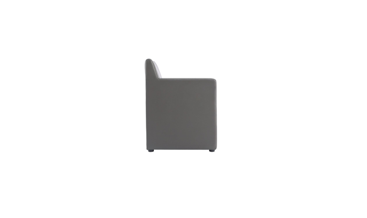 Manhattan Comfort Anna Square Vegan Leather Armchair-Jennifer Furniture