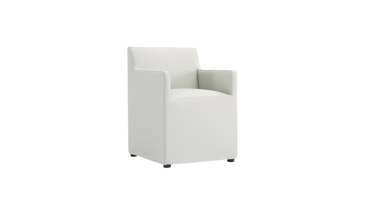 Manhattan Comfort Anna Square Vegan Leather Armchair-Jennifer Furniture