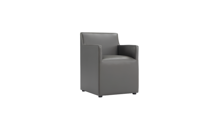 Manhattan Comfort Anna Square Vegan Leather Armchair-Jennifer Furniture