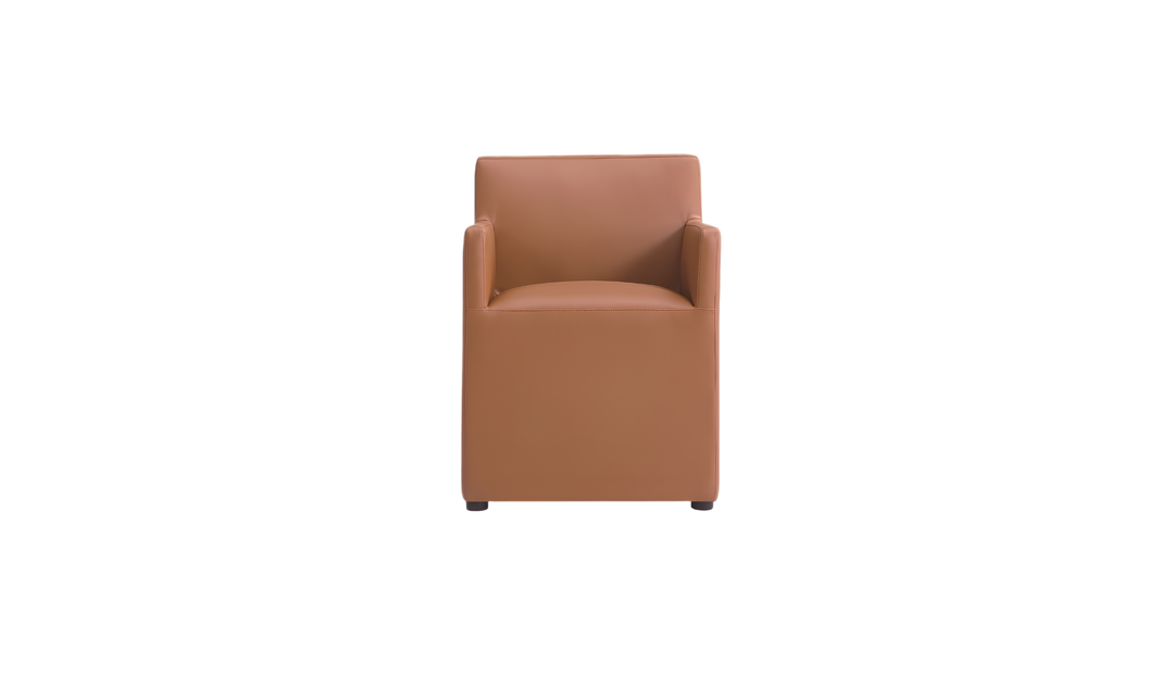 Manhattan Comfort Anna Square Vegan Leather Armchair-Jennifer Furniture
