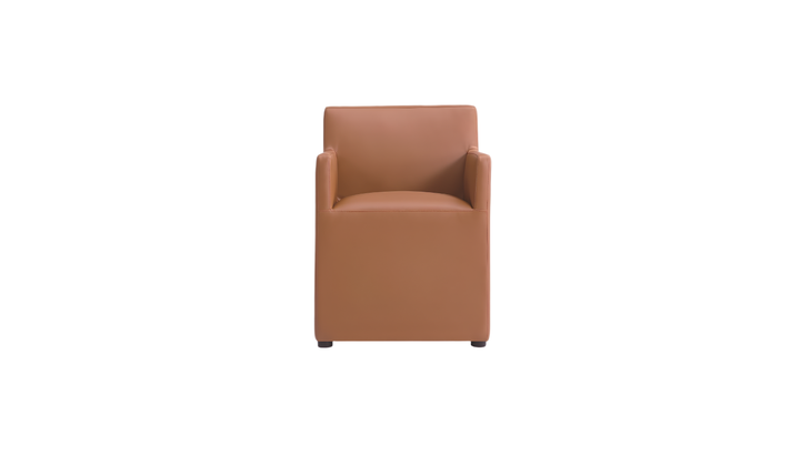 Manhattan Comfort Anna Square Vegan Leather Armchair-Jennifer Furniture