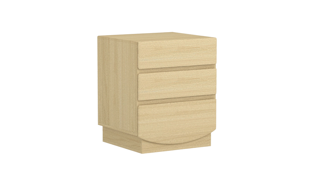 Manhattan Comfort Ardea Wooden Nightstand With Three Drawers-Jennifer Furniture