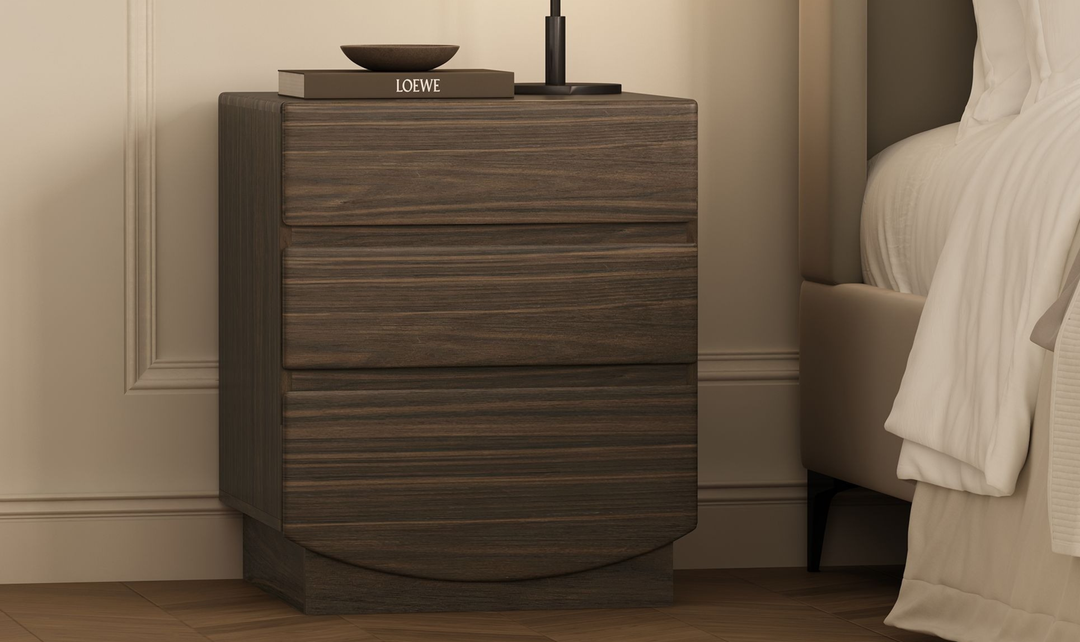 Manhattan Comfort Ardea Wooden Nightstand With Three Drawers-Jennifer Furniture