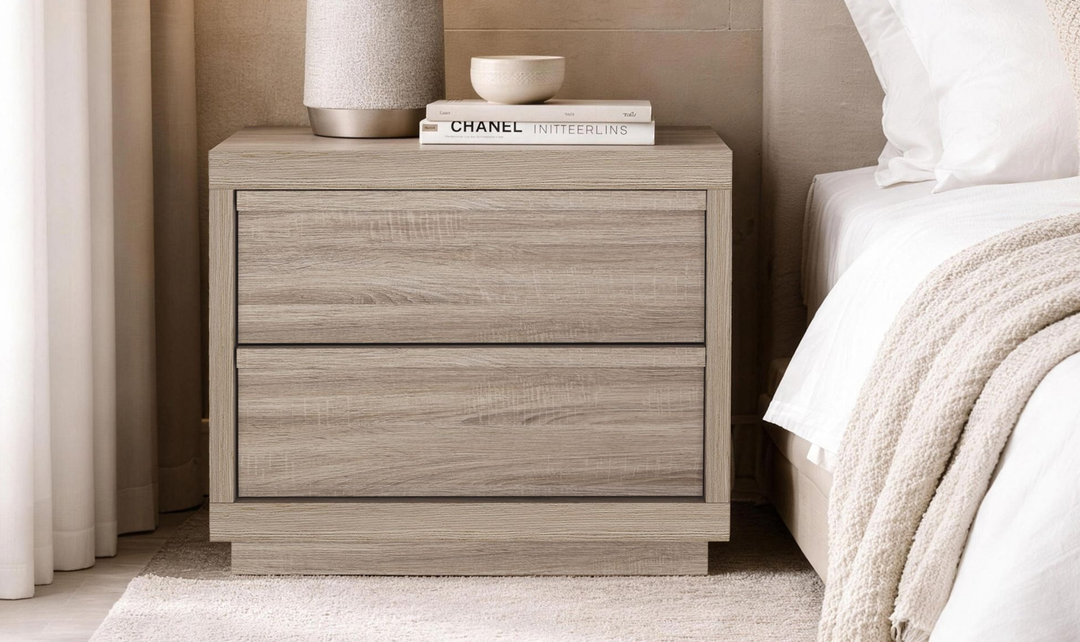 Manhattan Comfort Navis Nightstand With Two Drawers-Jennifer Furniture