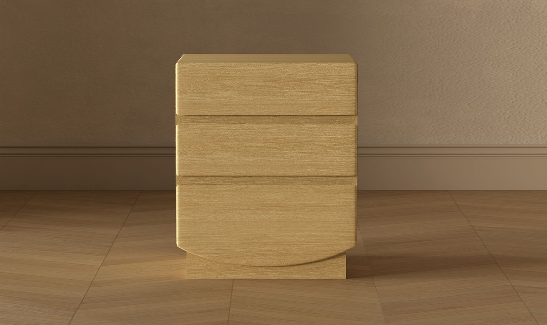 Manhattan Comfort Ardea Wooden Nightstand With Three Drawers-Jennifer Furniture