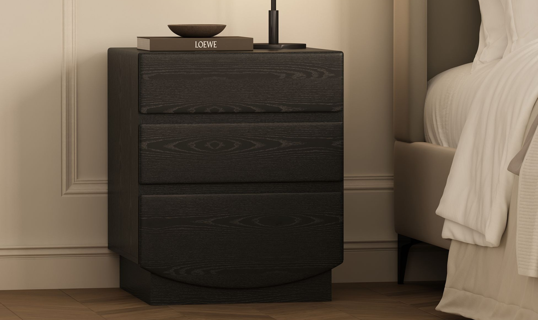Manhattan Comfort Ardea Wooden Nightstand With Three Drawers-Jennifer Furniture