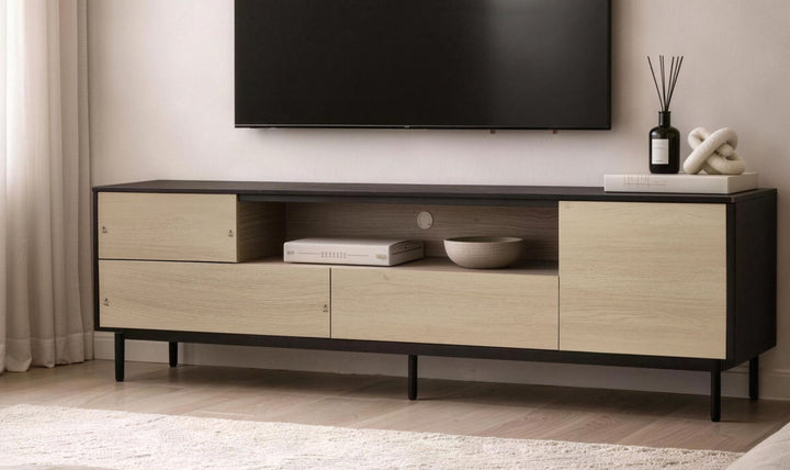 Manhattan Comfort Arvon TV Stand With Metal Legs- Jennifer Furniture
