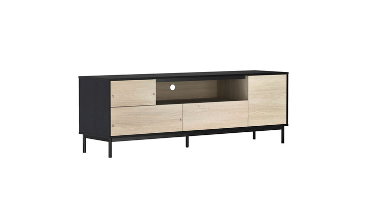 Manhattan Comfort Arvon TV Stand With Metal Legs- Jennifer Furniture