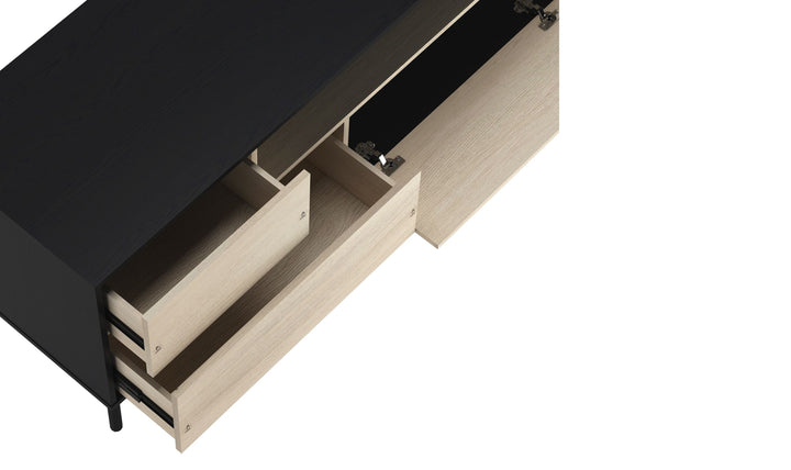 Manhattan Comfort Arvon TV Stand With Metal Legs- Jennifer Furniture