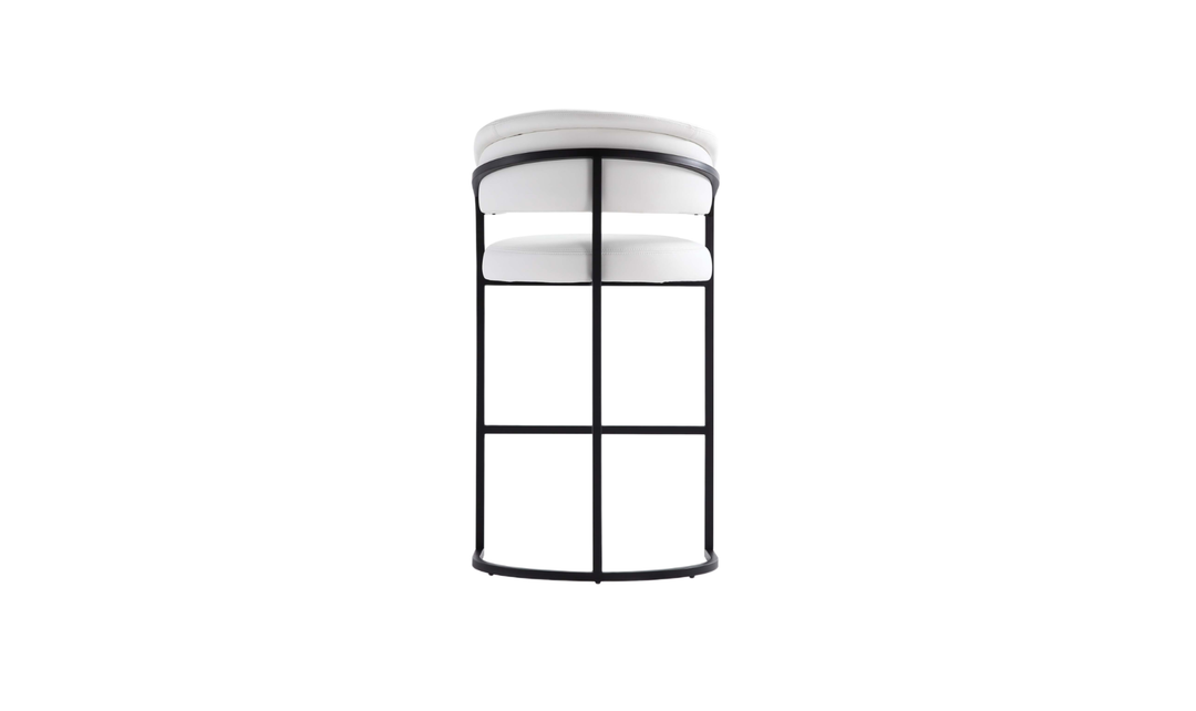 Manhattan Comfort Augusta Metal Upholstered Barstool-Jennifer Furniture