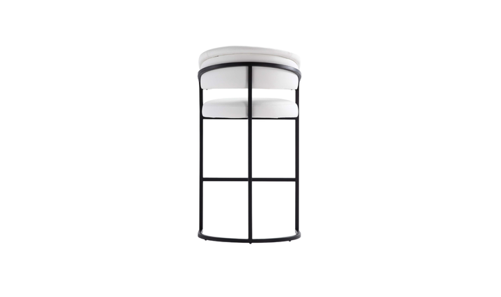 Manhattan Comfort Augusta Metal Upholstered Barstool-Jennifer Furniture