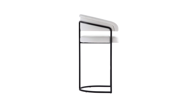 Manhattan Comfort Augusta Metal Upholstered Barstool-Jennifer Furniture