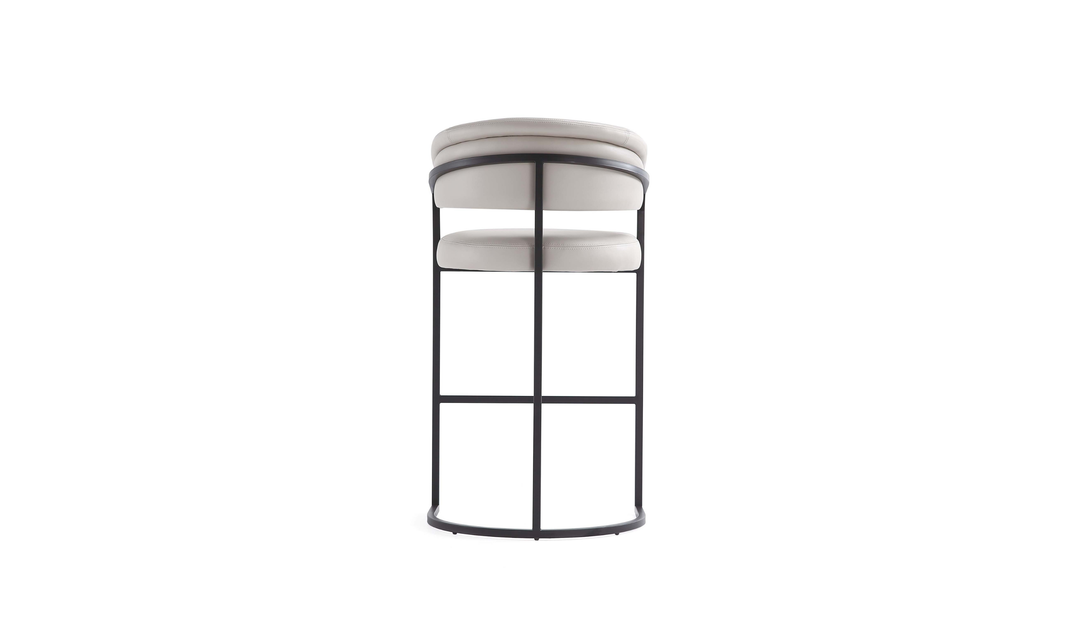 Manhattan Comfort Augusta Metal Upholstered Barstool-Jennifer Furniture