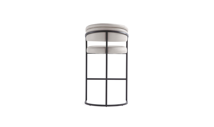 Manhattan Comfort Augusta Metal Upholstered Barstool-Jennifer Furniture