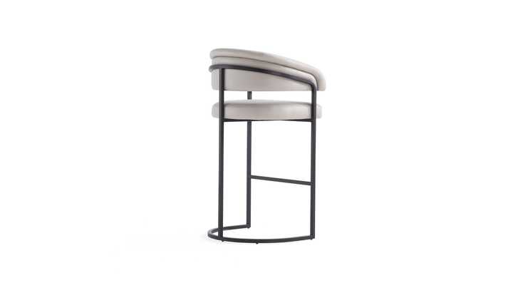 Manhattan Comfort Augusta Metal Upholstered Barstool-Jennifer Furniture