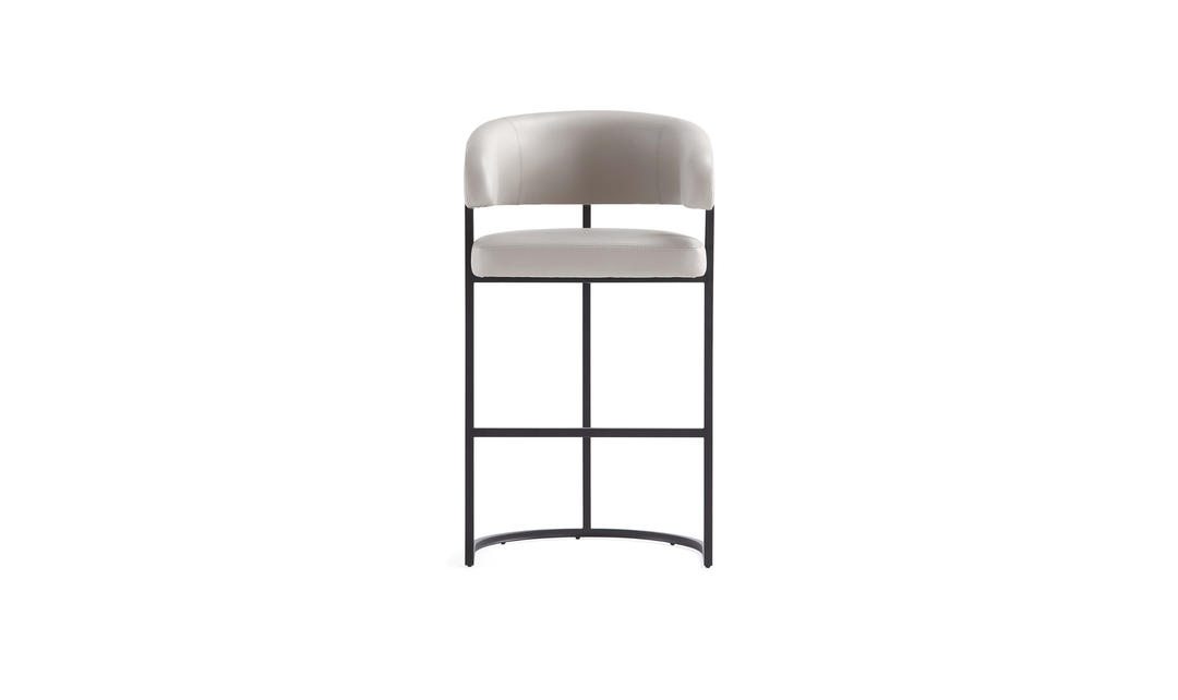 Manhattan Comfort Augusta Metal Upholstered Barstool-Jennifer Furniture