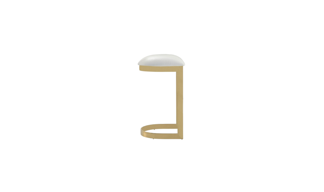 Manhattan Comfort Aura Metal Upholstered Barstool-Jennifer Furniture