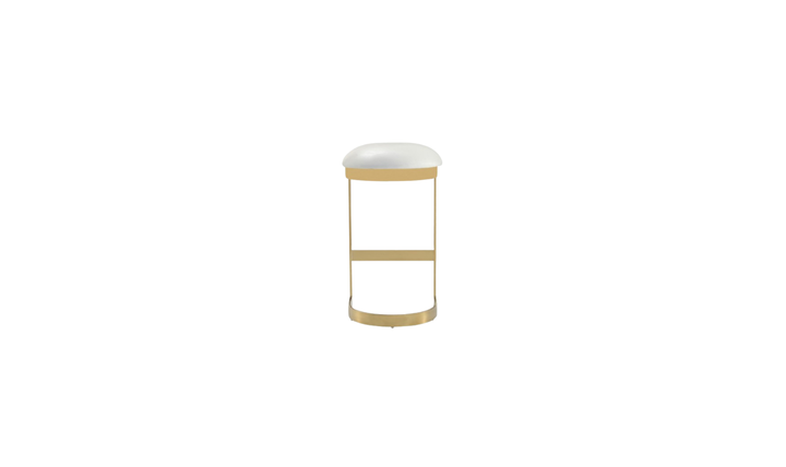 Manhattan Comfort Aura Metal Upholstered Barstool-Jennifer Furniture