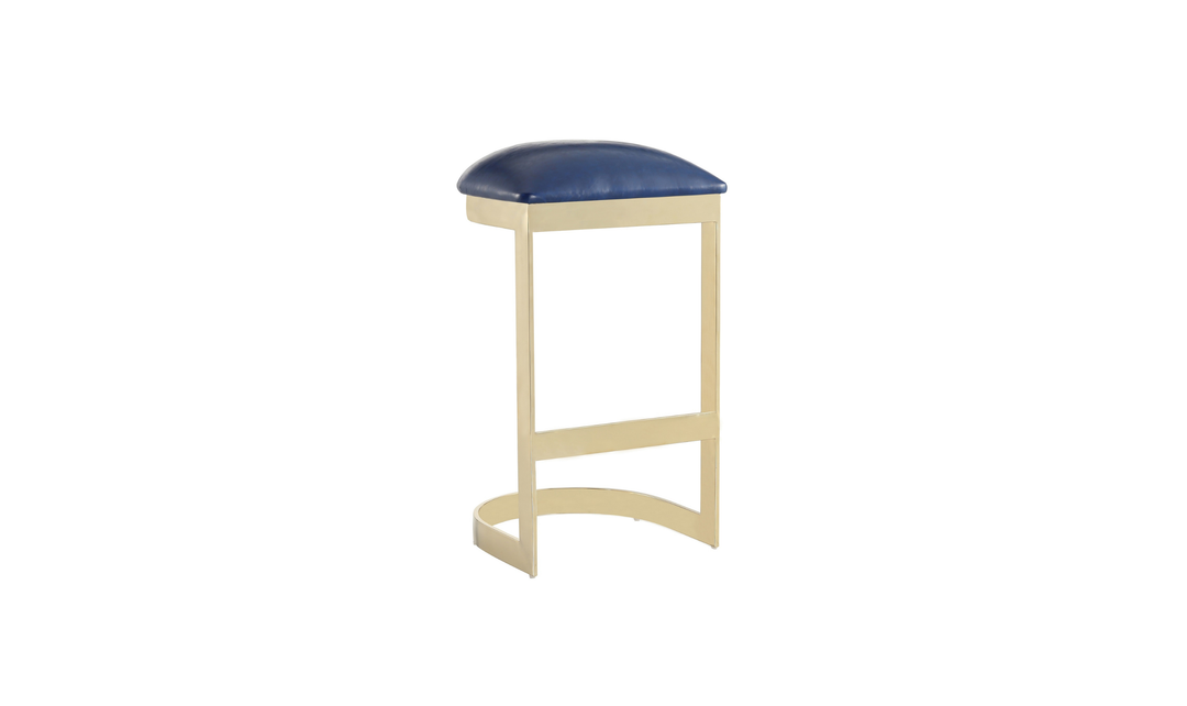 Manhattan Comfort Aura Metal Upholstered Barstool-Jennifer Furniture