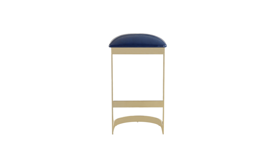 Manhattan Comfort Aura Metal Upholstered Barstool-Jennifer Furniture