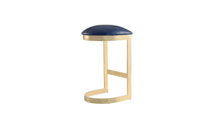 Manhattan Comfort Aura Metal Upholstered Barstool-Jennifer Furniture