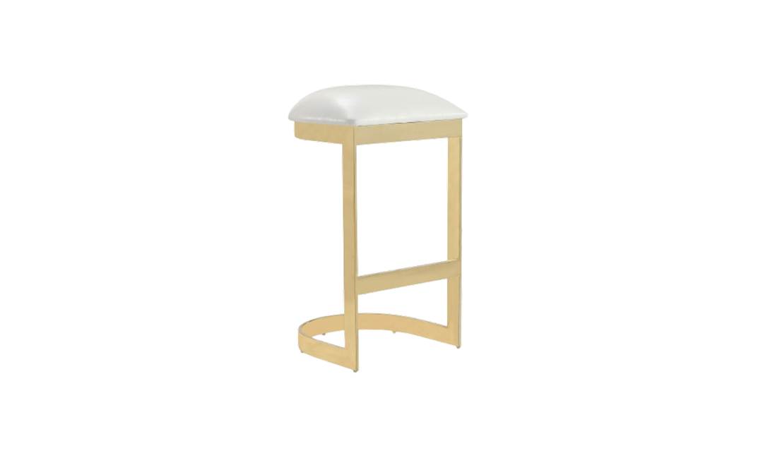 Manhattan Comfort Aura Metal Upholstered Barstool-Jennifer Furniture