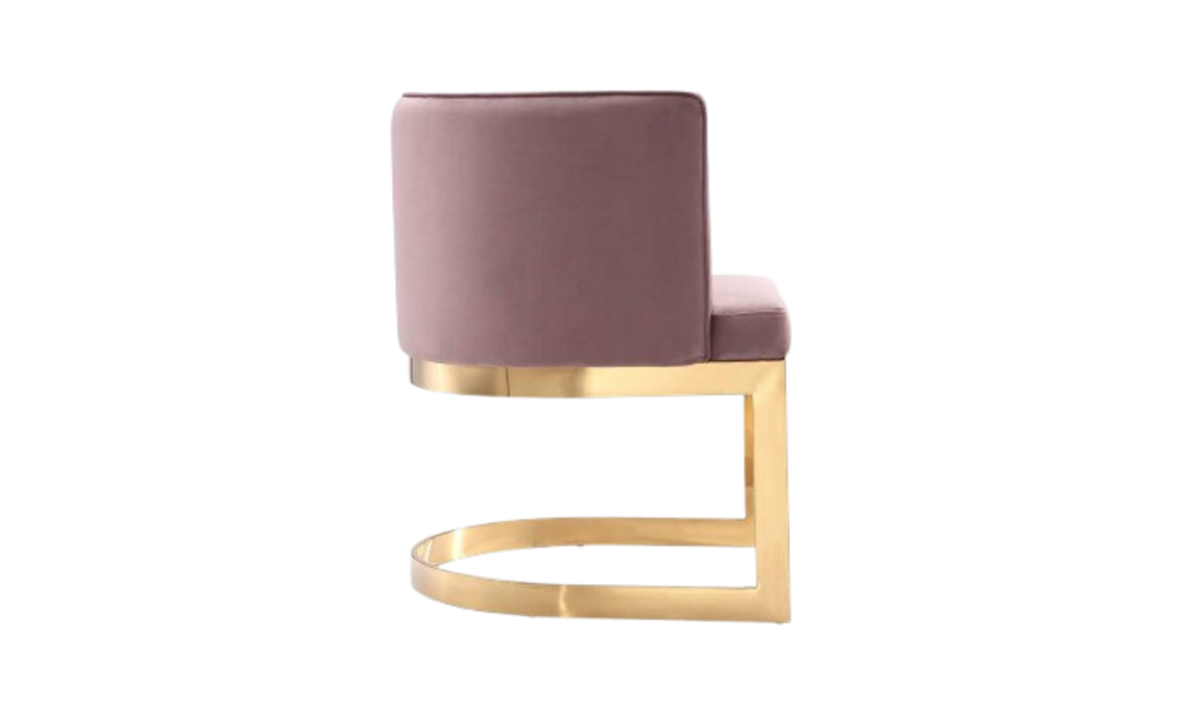 Manhattan Comfort Aura Velvet Metal Dining Chair-Jennifer Furniture