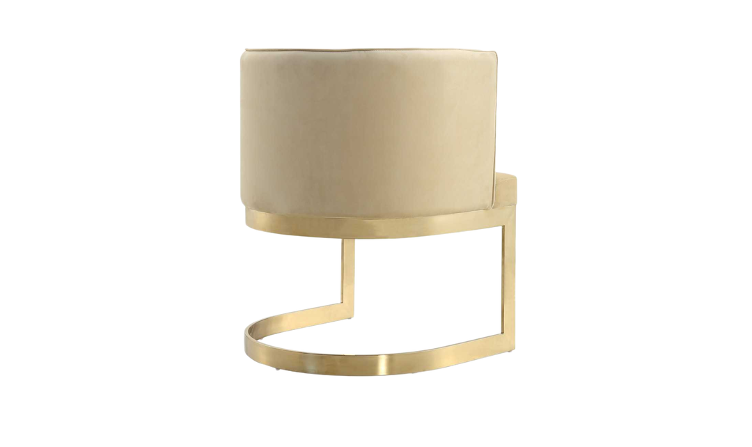 Manhattan Comfort Aura Velvet Metal Dining Chair-Jennifer Furniture