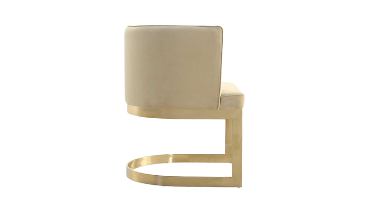 Manhattan Comfort Aura Velvet Metal Dining Chair-Jennifer Furniture