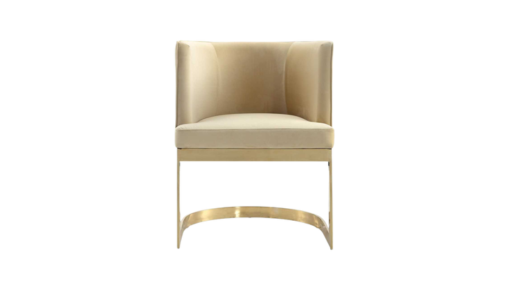 Manhattan Comfort Aura Velvet Metal Dining Chair-Jennifer Furniture
