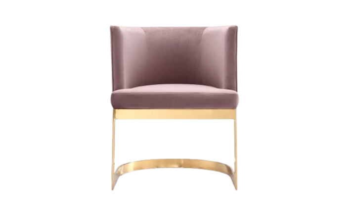 Manhattan Comfort Aura Velvet Metal Dining Chair-Jennifer Furniture