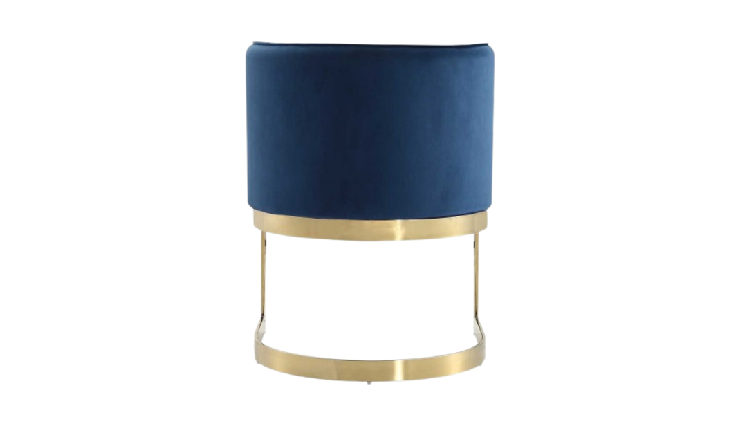 Manhattan Comfort Aura Velvet Metal Dining Chair-Jennifer Furniture